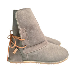 Sheepskin boots slippers light gray