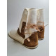 Bottines en peau lainée