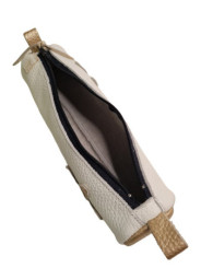 Trousse à crayons blanche et doré + fleur