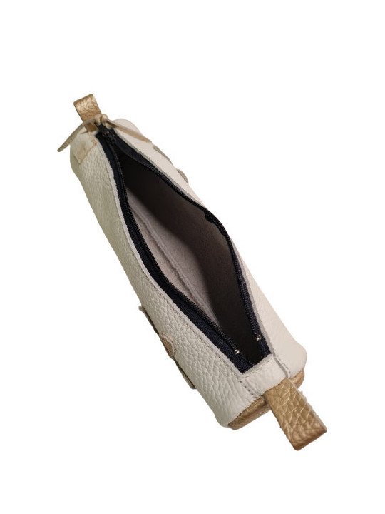 Peračník biela a zlatá + kvetinka