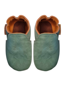 chaussons vegan vert pastel