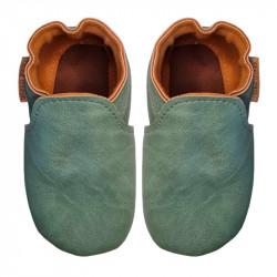 vegan slippers pastel green