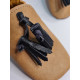 vegan slippers brown with pompoms