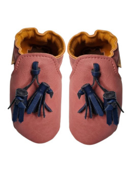 vegan slippers pink with pompoms