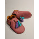 vegan slippers pink with pompoms