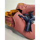 vegan slippers pink with pompoms