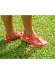 Summer leather shoes - corallo