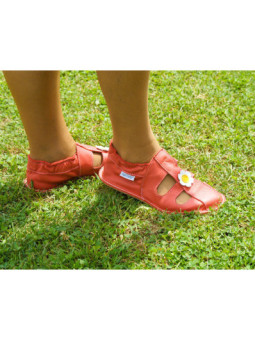 Summer leather shoes - corallo