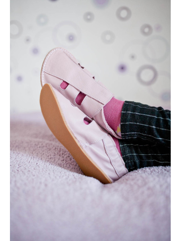 Summer leather shoes - cameo