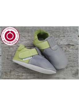 Organic Zippy slippers - pisello/karibik
