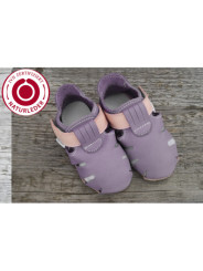 Organic Zippy summer slippers purple