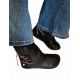Bottines minimalistes en cuir noir