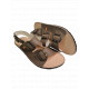Triple buckle sandals brown