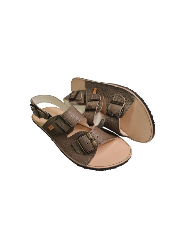 Sandales triple boucles brown