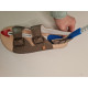 Triple buckle sandals brown