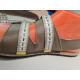 Triple buckle sandals brown
