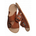 size 39 Double buckle sandals caramel