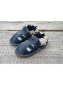 Organic leather shoes blue summer