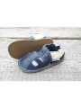 Organic leather shoes blue summer