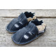 Organic leather shoes blue summer