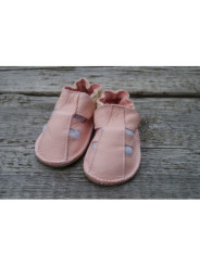 Organic leather shoes pink summer