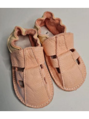 Organic leather shoes pink summer