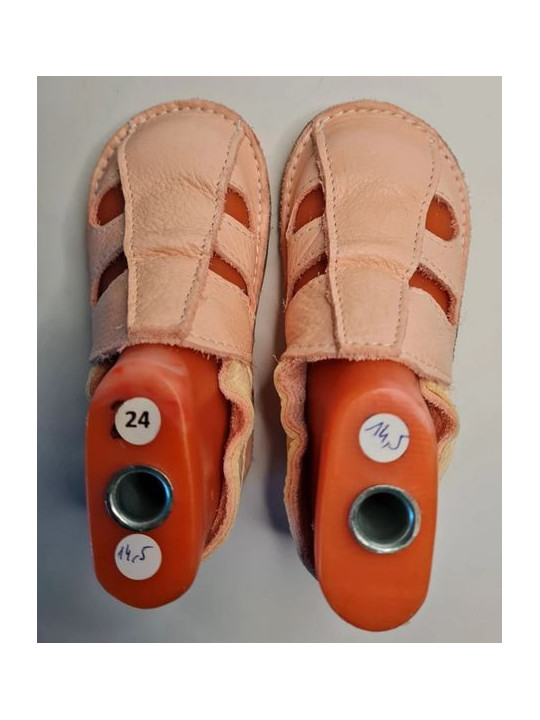 Organic leather shoes pink summer