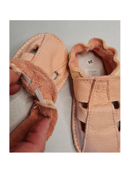 Organic leather shoes pink summer