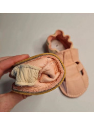 Organic leather shoes pink summer