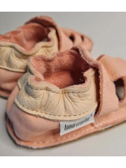 Organic leather shoes pink summer