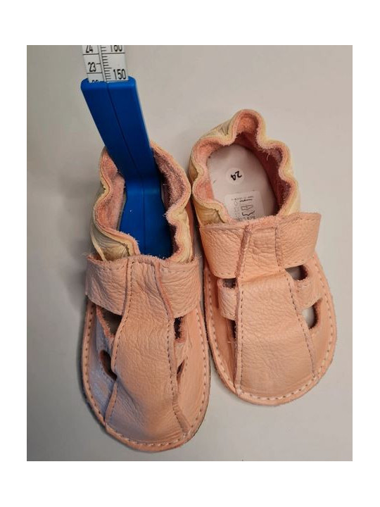 Organic leather shoes pink summer