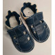 Organic leather shoes blue summer