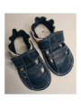 Organic leather shoes blue summer