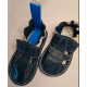 Organic leather shoes blue summer