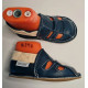Organic leather shoes blue summer