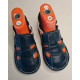 Organic leather shoes blue summer
