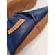 vegan slippers blue with pompoms