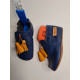 vegan slippers blue with pompoms