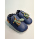 vegan slippers blue with pompoms