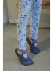 Organic leather shoes pink and beige