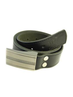 Ceinture sur mesure, cuir noir 