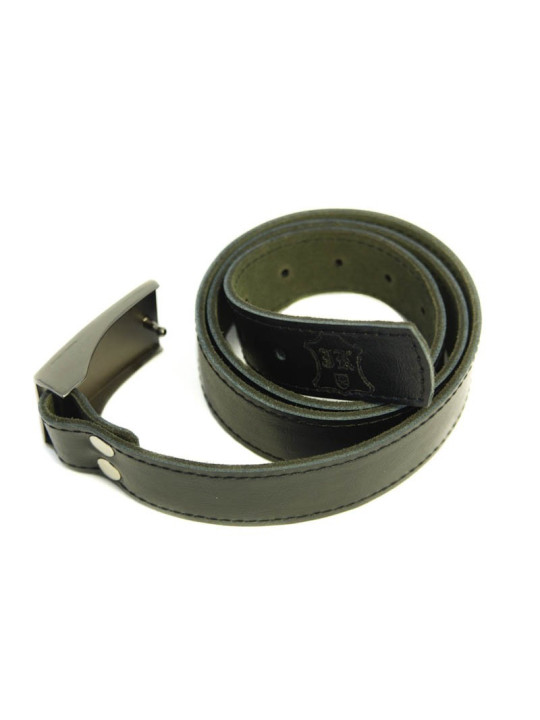 Ceinture sur mesure, cuir noir 