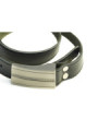 Ceinture sur mesure, cuir noir 