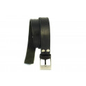 Belt - black leather - thin