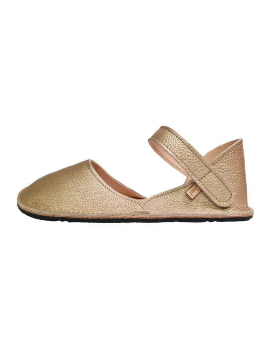 Ballerine barefoot flex cuir shine "doré "