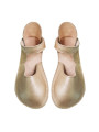 Ballerine barefoot flex cuir shine "doré "