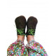 lace up slippers black leather