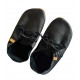 lace up slippers black leather