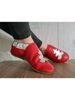 Vianočné papuče strieborné stromček