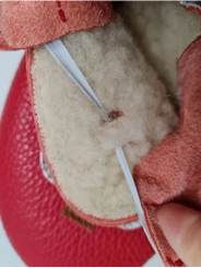 Chaussons de Noel sapin argenté